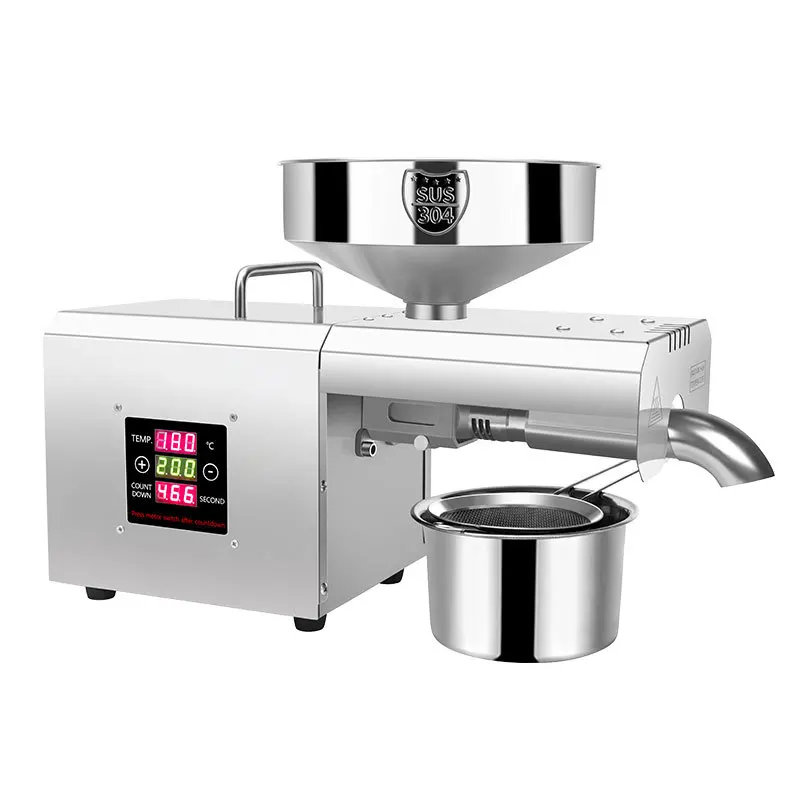 3-6kg Automatic Household Sesame Peanut Sunflower Seeds Oil Pressing Extracting Milling Machine/ Oil Press Machine