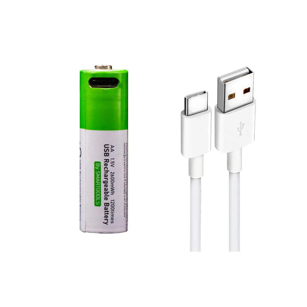 Оригинальные USB AA перезаряжаемые батареи 1 5 в 2600 МВт-ч литий-ионная батарея для пульта дистанционного управления игрушек мыши + кабель