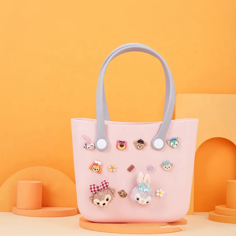 Custom summer rubber large eva tote bag beach waterproof women clutches silicone handbag bags accessories