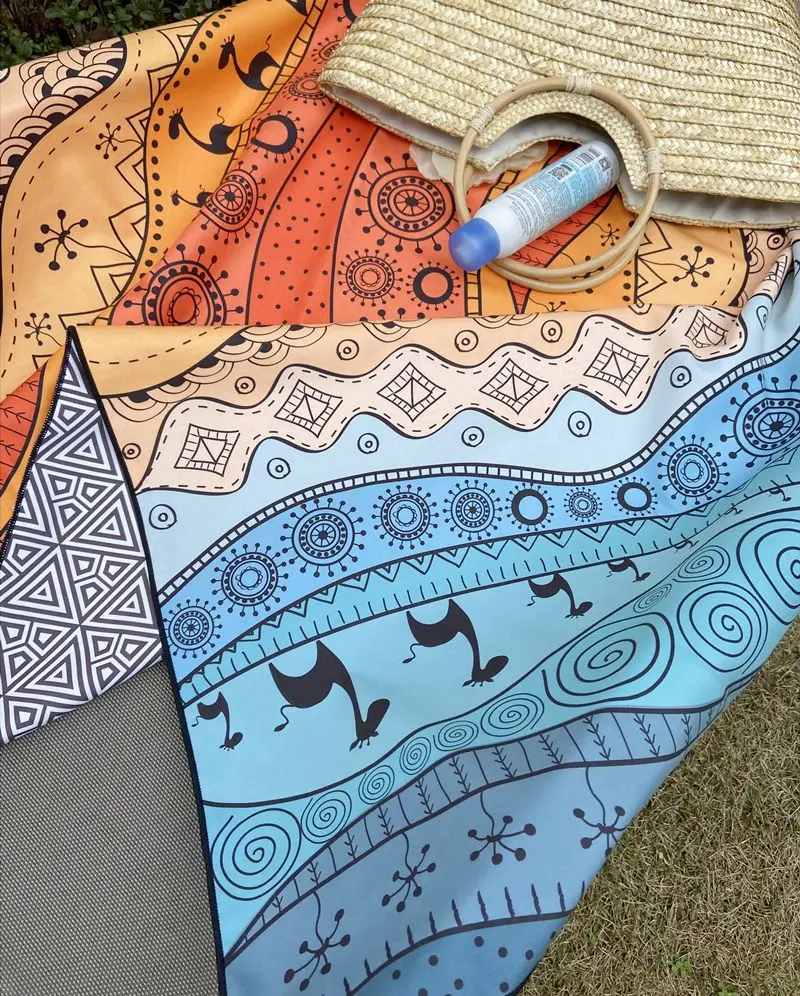 2022 No Sand Personalised Micro Fibre Beach Towel With Logo Custom Print