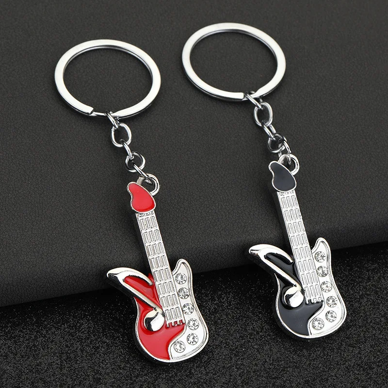 Creative Musical Instrument Metal point drill Violin Keychain Customized Logo Gift Music Symbol Pendant