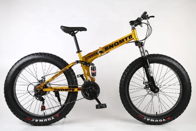21 speed gear cycle 4.0 fat tire folding bike for wholesale