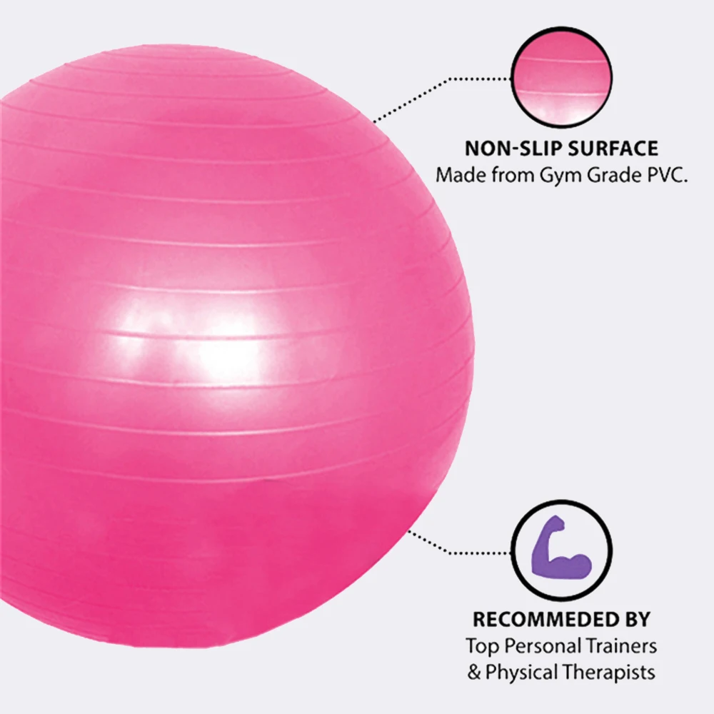 65cm 800gram home gym office use purple workout chair fit ball exercises balance ball 65cm