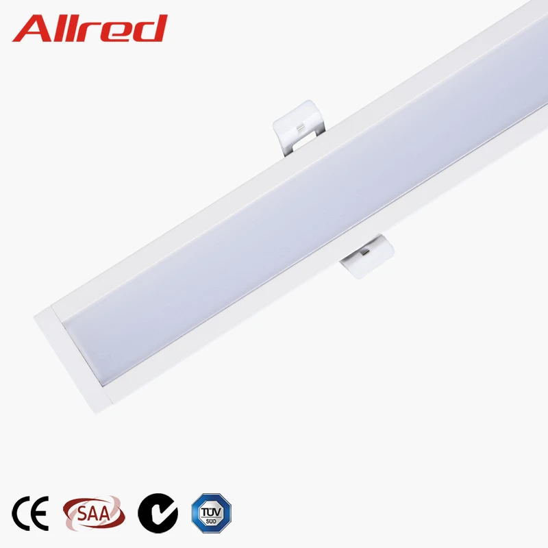 AC200-240V Professional Aluminum Pure White LED Tube Office Linear Light