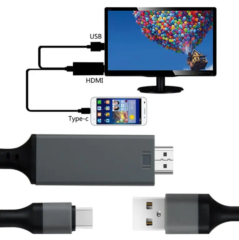  Заводская цена кабель usb 3 1 type c-hdmi USB C-hdmi с зарядным устройством
