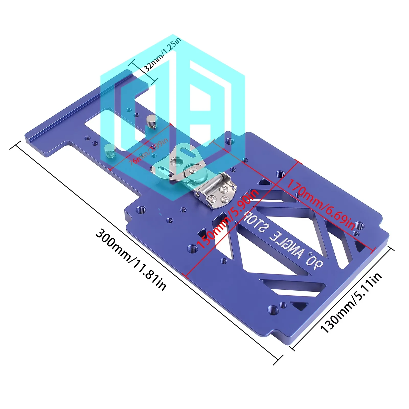 New Track Saw Square Guide Rail Clamp Woodworking 90 Degree Right Angle Guide Plate Aluminum Alloy Carpenter Angle Position Tool
