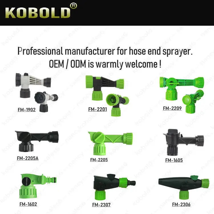 Kobold 38mm Cleaning Hose End Washing Foam Sprayer Plastic Spray Nozzle