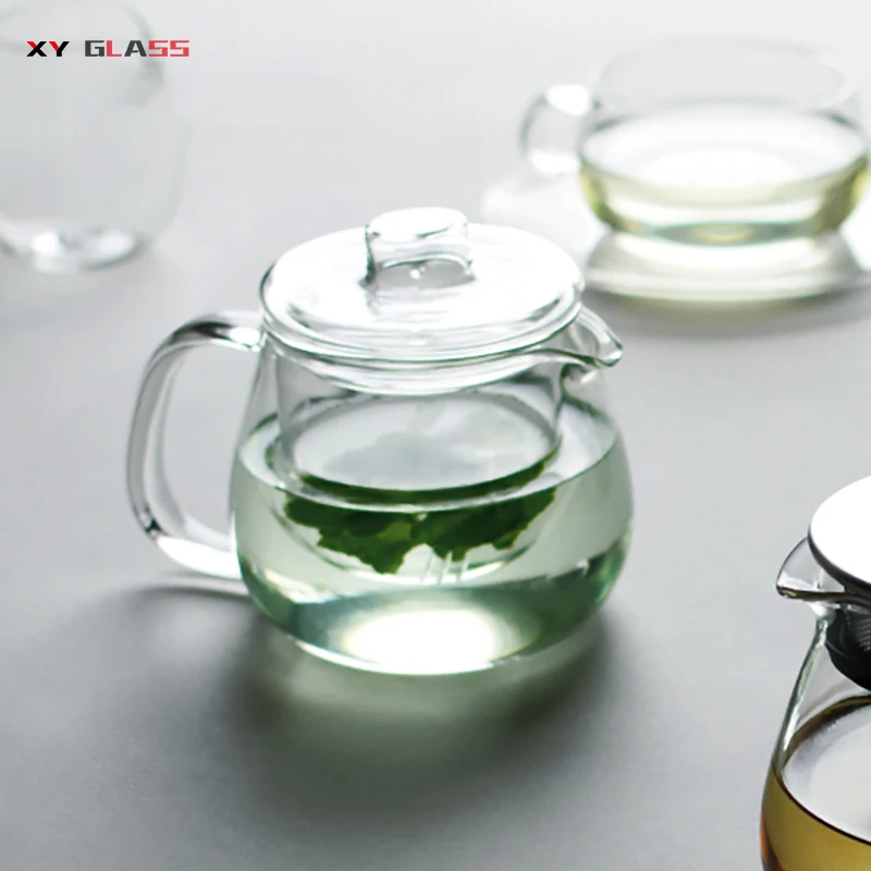 Classical Design With Infuser clear Borosilicate Thermo Glass Tea Brewing Cup