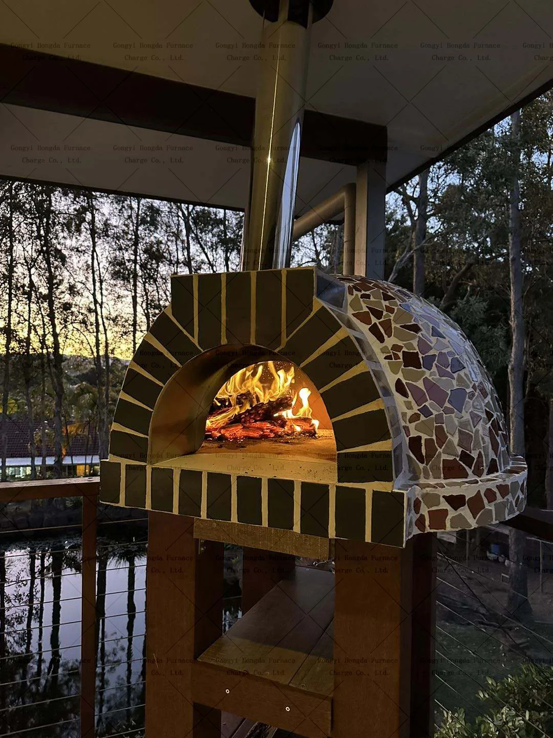 Garden Kitchen Big Round Oven Pizzas Bread 500 Degree Outdoor Woodfire Wood Fired Pizza Oven
