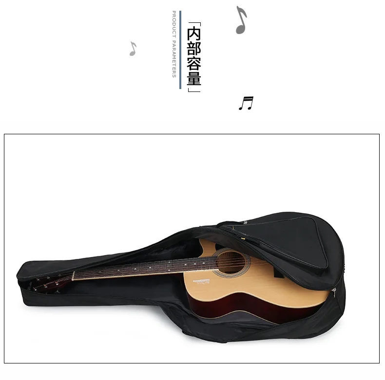 41inches Dual Adjustable Shoulder Strap Acoustic Guitar Bag Waterproof Oxford Cloth Stringed Instruments Parts & Accessories
