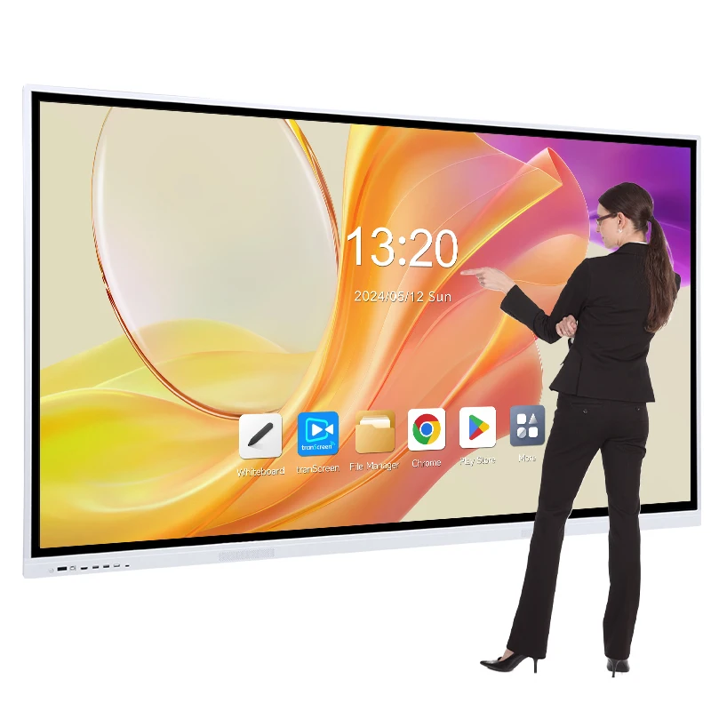 WhaleScreens ODM 4K Android OPS 65 Inch Interactive Display Smart board 75 Inch Touch Screen Monitor Interactive Whiteboard