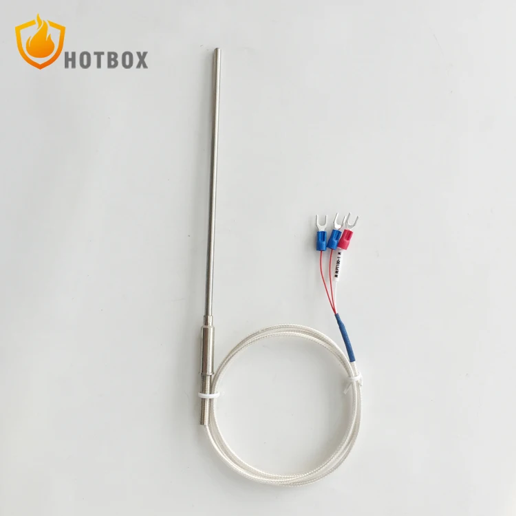 
Customized Temperature Probes 4 * 150mm tube heat resistance thermocouple temperature sensor PT100 