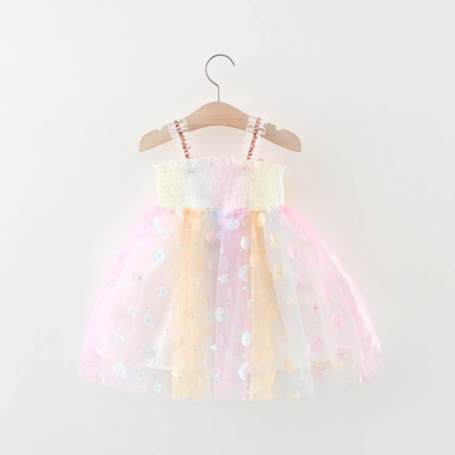 2023 Summer Girls Beautiful Princess Dress Toddler Kids Back Swing Slip Skirt