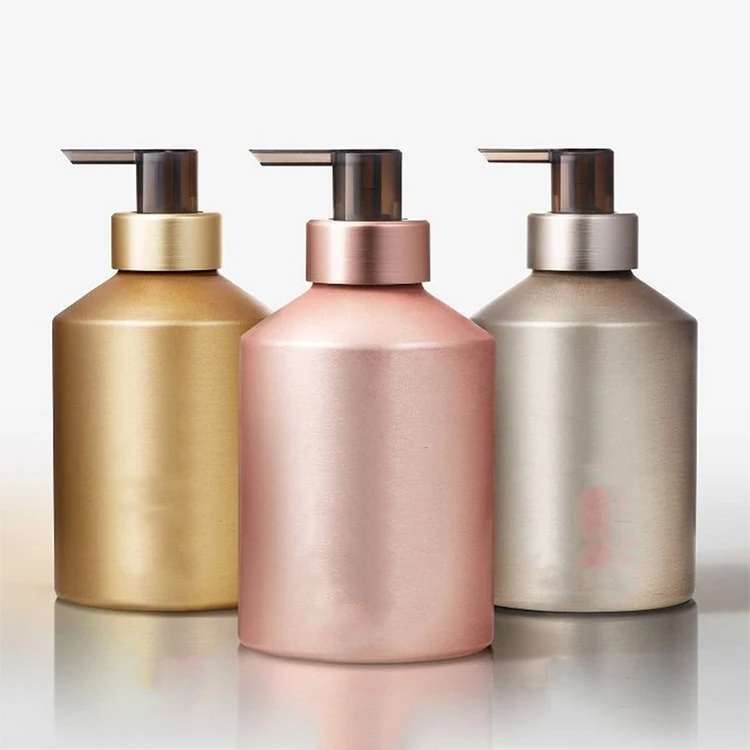 Oem Manufacture Premium Refillable Empty Aluminum Oil Bottle With Pump 30ml - 200ml