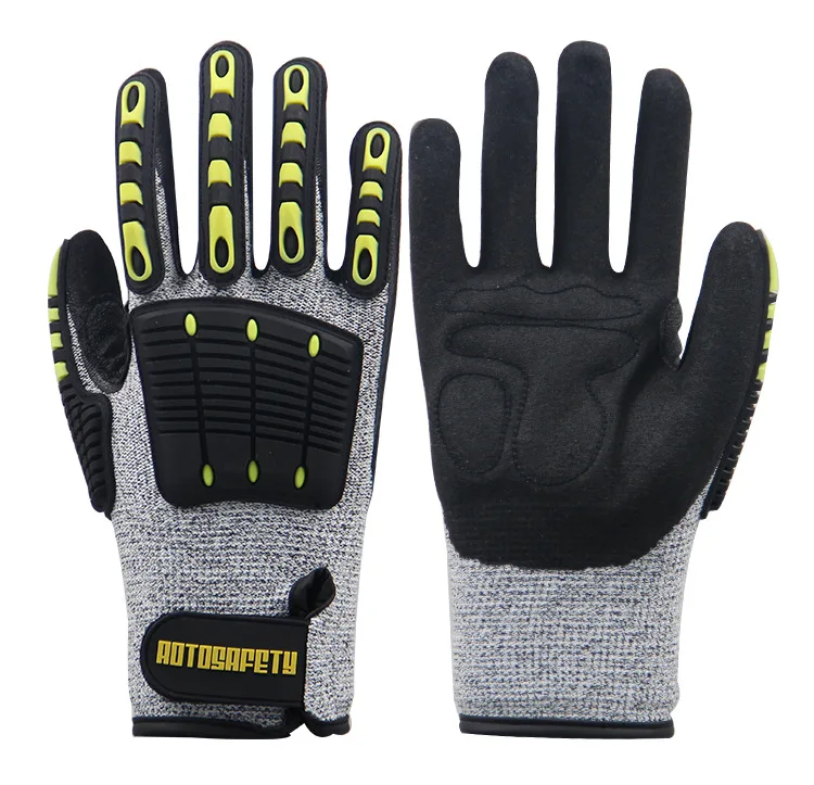 Factory  Hot Selling Custom hand Mechanic protection Working high Impact Resistant Gloves TPR