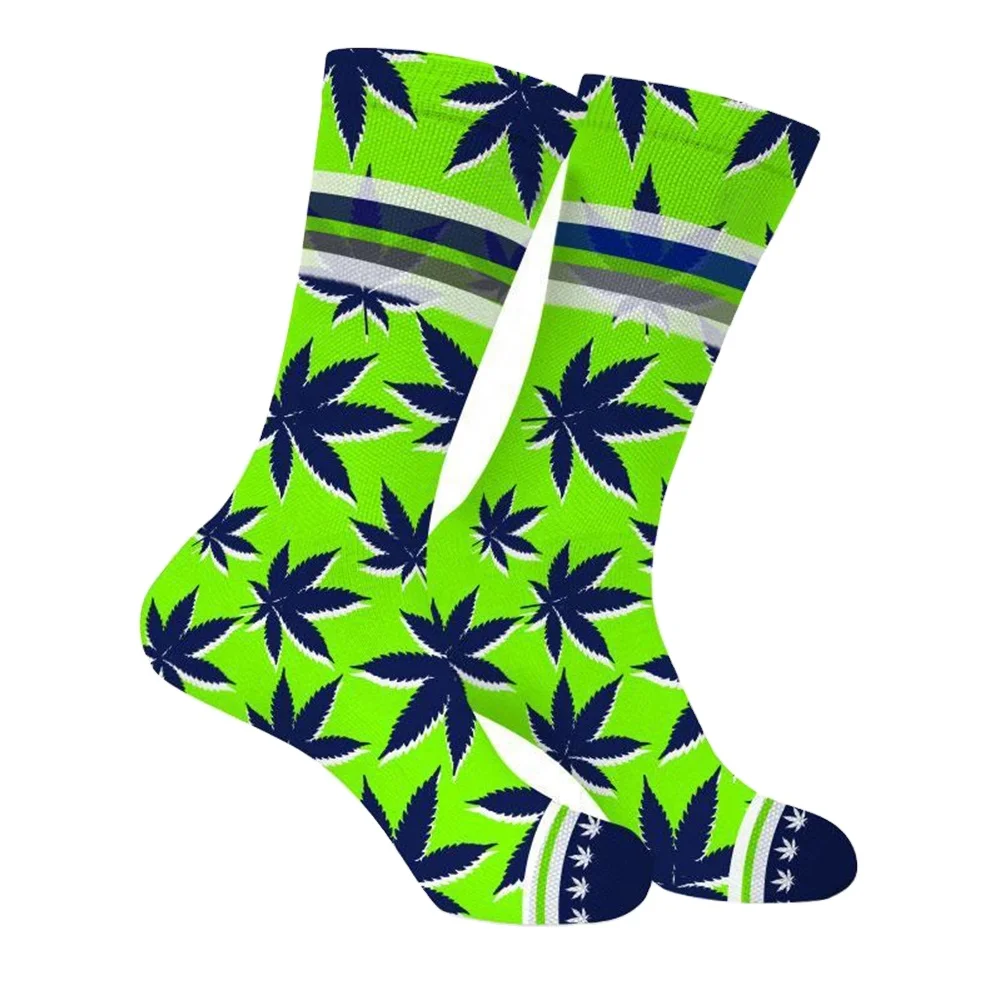 design own bright neon colored huff plain socks for printing sublimation blank socks weed socks