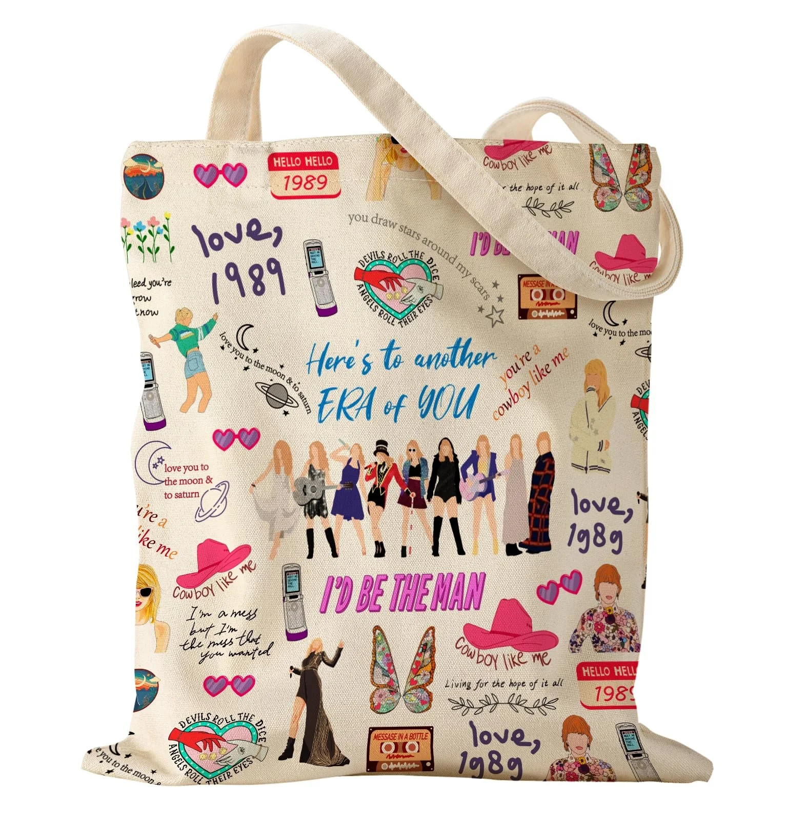 Wholesale Market Hot Sales 2024 Innovation Shopping Bag New Fashion Art Graffiti Canvas Handbag Strength Wholesale Manufacturer