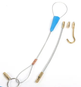 Hot selling Fiberglass Electrical Connectable Fish Tape Pull Kit Cable Rod Set with Hook and Hole Kit in Transparent Tube