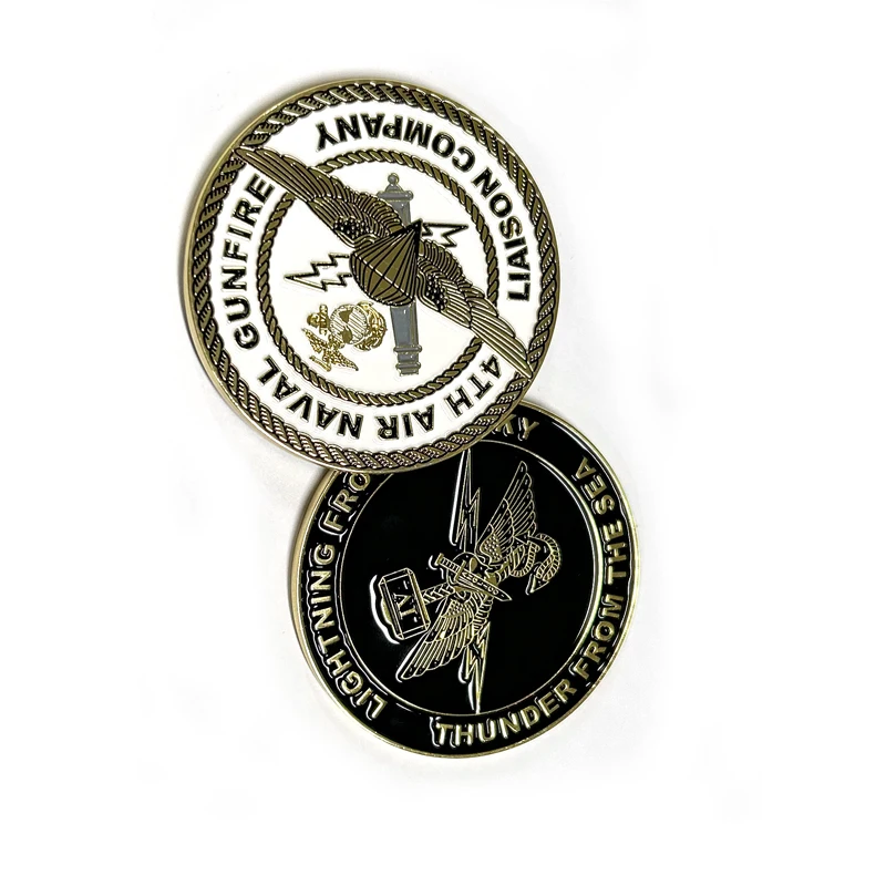 Fashion old enamel double-sided challenge metal anime gold and silver coin manufacturers