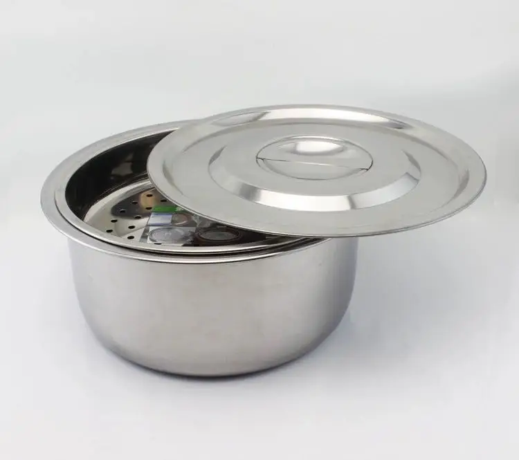 Thickened stainless steel cooking pot seasoning pot with lid five-piece set