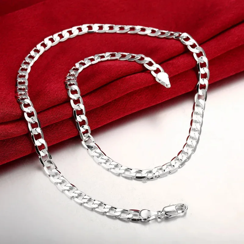 2021 wholesale fashion trendy Minimalist hip hop nickel free 925 sterling silver plated Cuba men chain necklace for gift