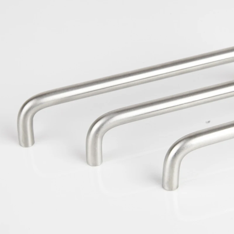 Wholesale Modern Minimalist Smooth Touch Cabinet Drawer Handle Custom Size Tube D Shape Steel Wire Pull Handle Bar
