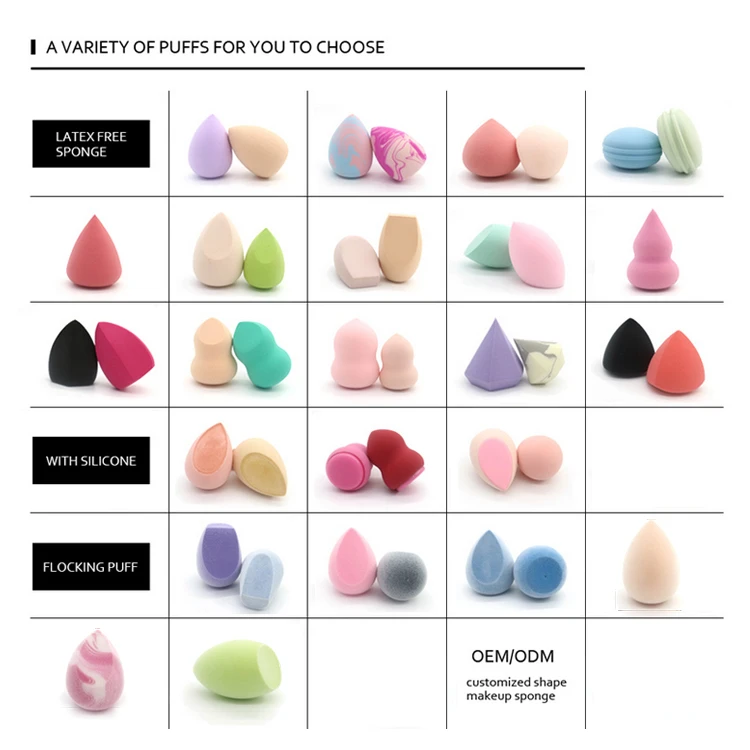 Non Latex Free Private Label Waterdrop Red Cosmetic Makeup Blender Sponge