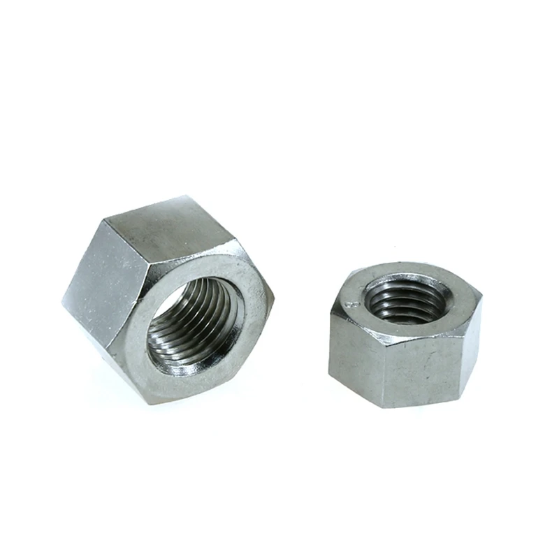 ASME B18.2.2 простая отделка 3/16 '1' 2 '3' нержавеющая сталь 304 A194-8 шестигранные гайки