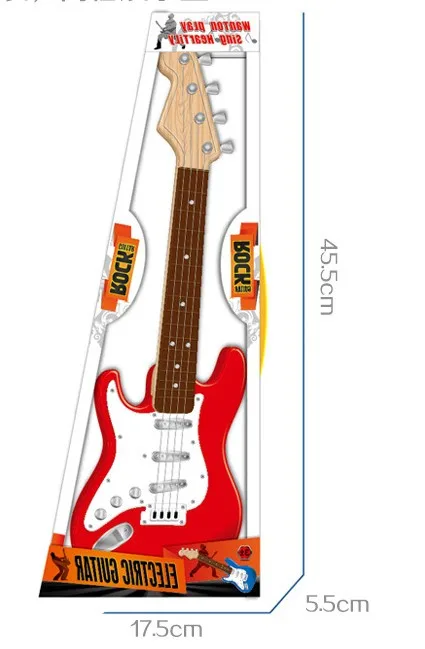 Multi functional Portable Electronic 6 Strings Guitar Musical Instrument Toy Guitar Toy For Kids 67cm