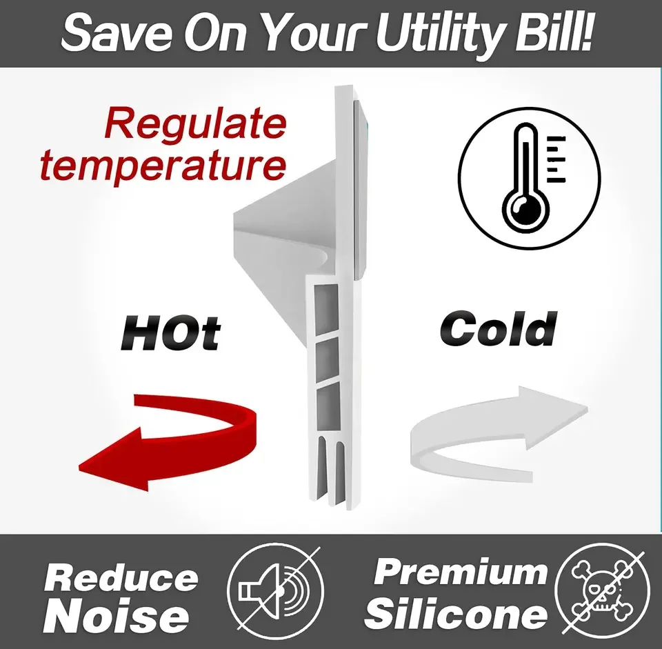 Hot Selling Door Draft Stopper Bottom Rubber Sealing Strip Silicone For Reduce Noise and Prevent Insects