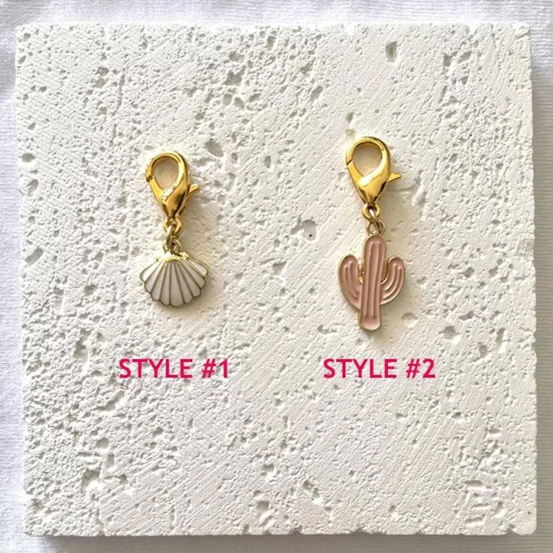 Custom Shoe Accessories Shoelace Charms for Sneakers, Colorful Enamel Cactus Seashell Charms Shoe Jewelry Sneaker Shoe Charms