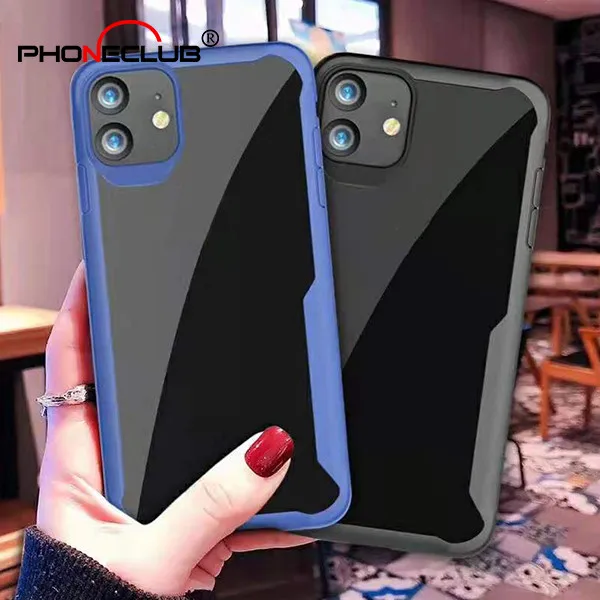 
Hot selling Shockproof Acrylic phone case For iphone X/XR/11/11 PRO MAX TPU + PC mobile cover 