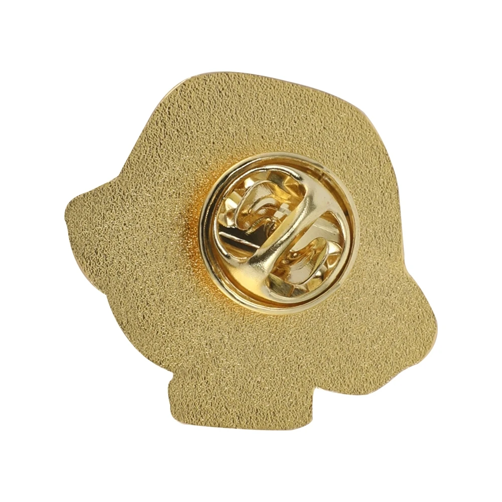 Factory custom logo cute enamel pins metallic badge