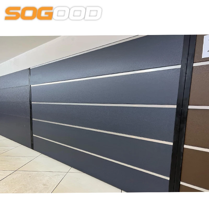 Новый дизайн Роскошная дверь гаража 40 мм толщина стальная автоматическая современный стиль готовой поверхности