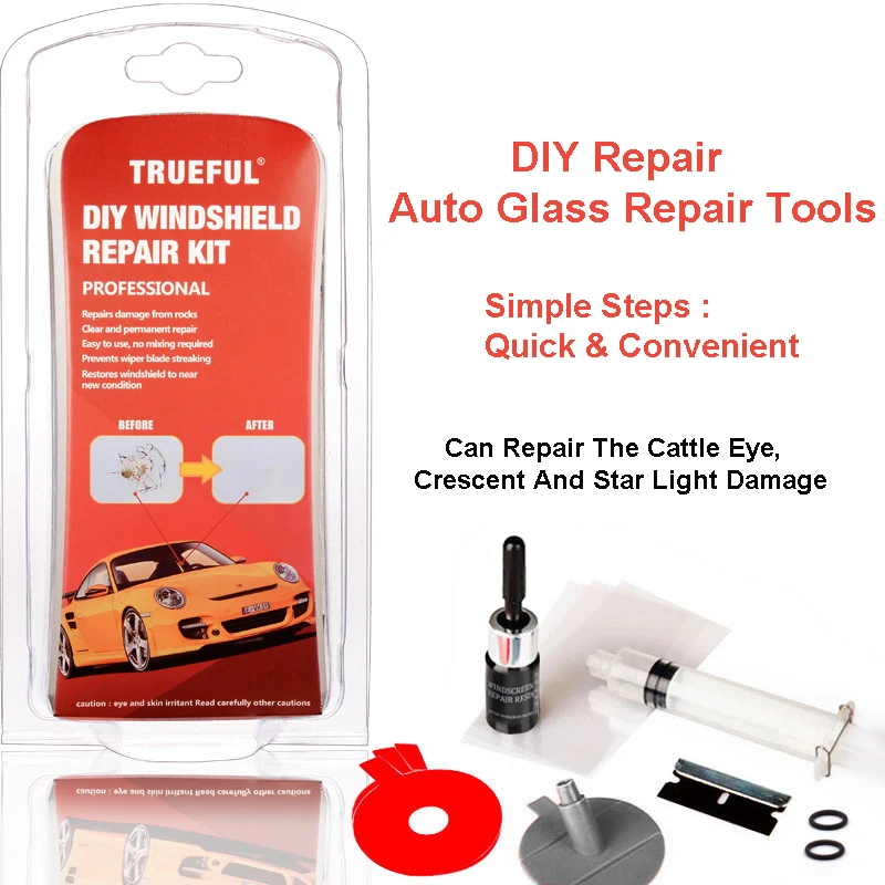 Windshield Crack Repair Kit Car Window Glass Liquid Repair Set Automotive Nano Fluid Glass Filler Vehicle Windscreen Tool