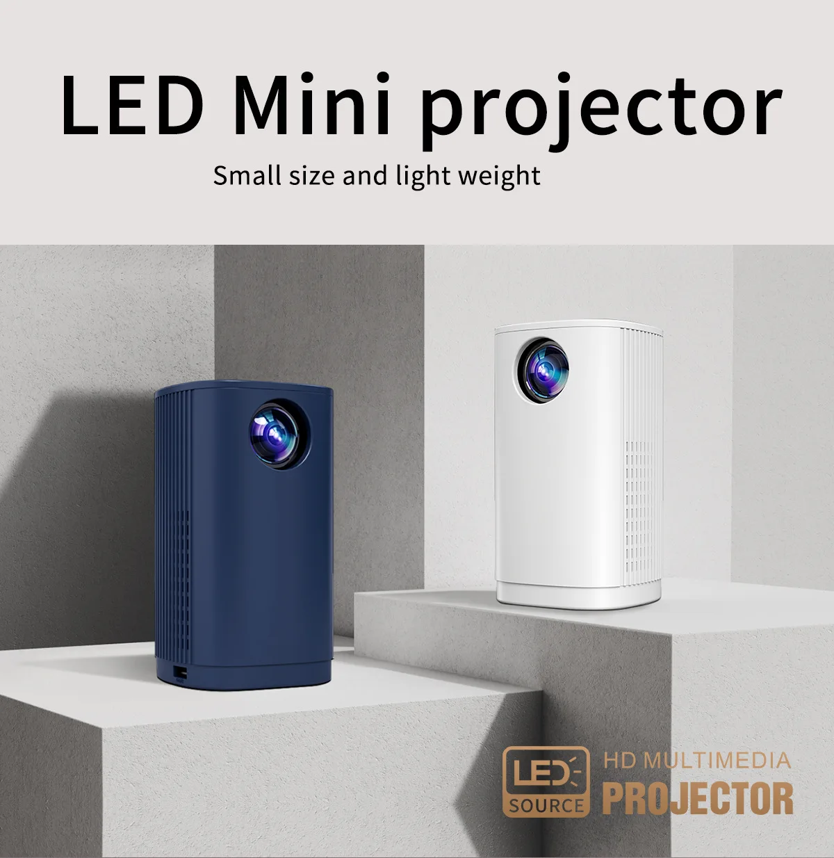 Excel Digital China Factory Wireless WiFi Mini Projector 40ANSI Lumens Home Cinema Smartphone Projector