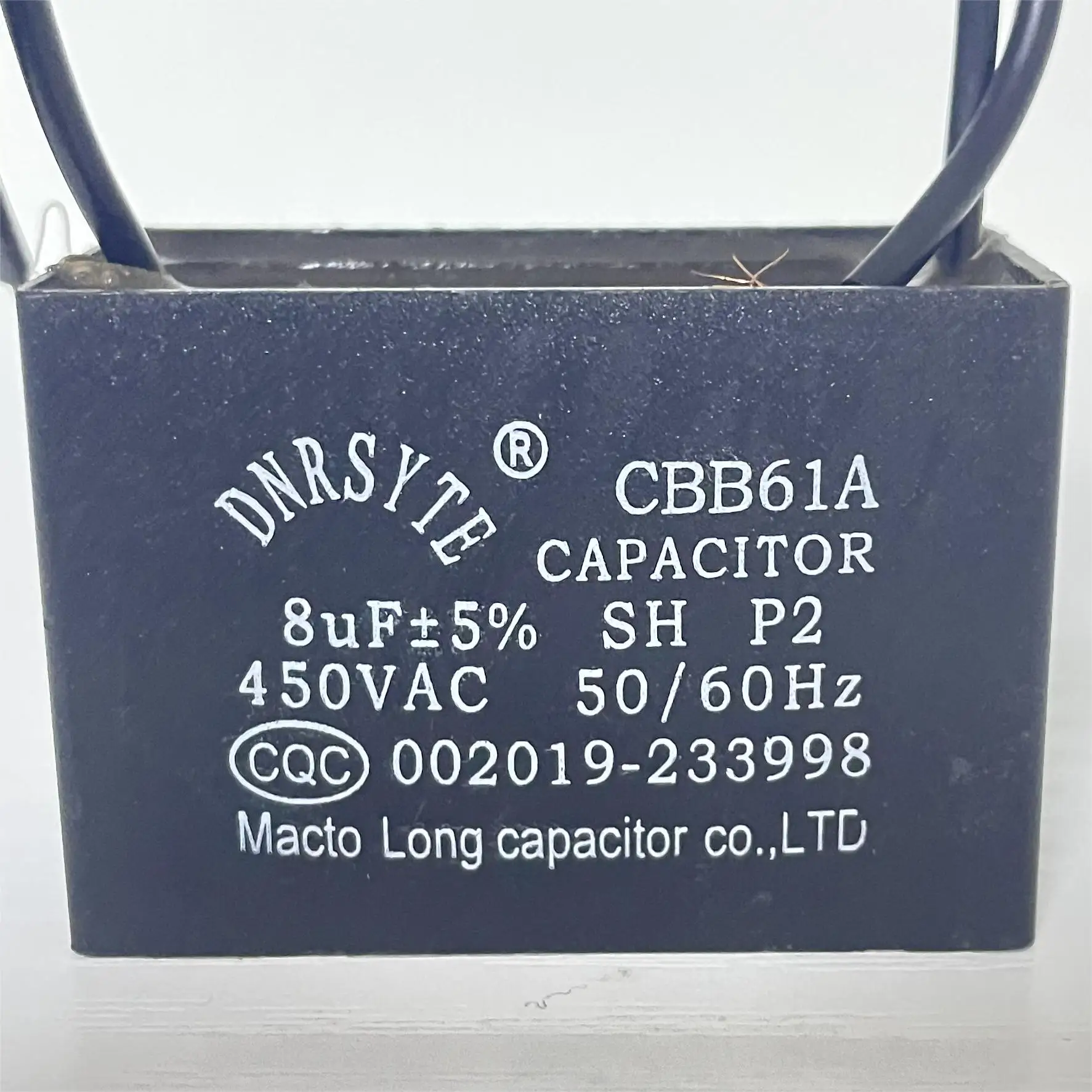 New Trend 8uf 450V.AC  CBB61 Lead Wire Type Capacitor switchgear capacitor panel 6kv kvar Starting  maxwell
