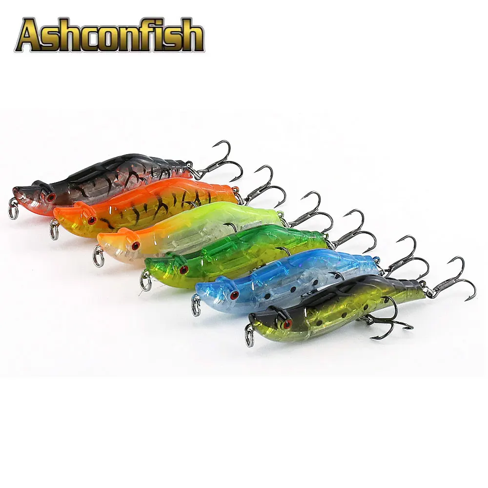 Ashconfish искусственная приманка ABS Материал 80 мм 15 г шесть цветов Модель SJ015 для ловли креветок