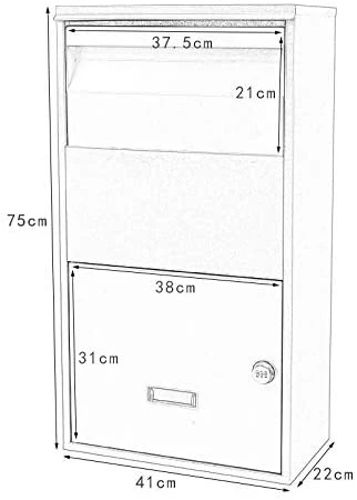 Galvanized steel box parcel delivery box drop box with handle parcel safe