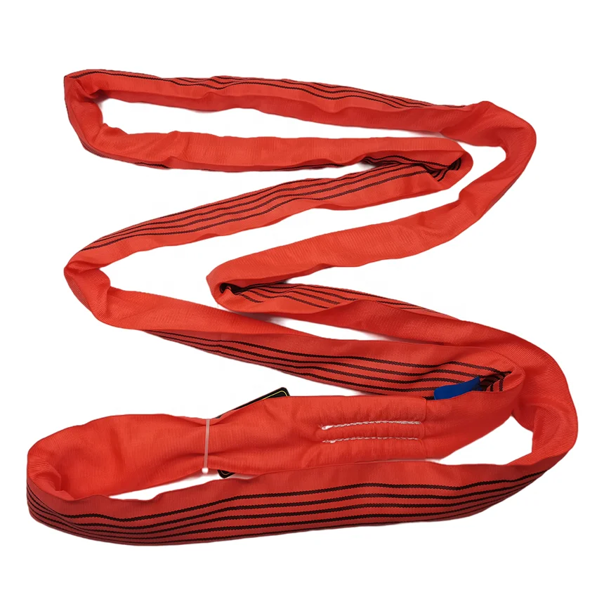 
heavy duty soft high-strength polyester round lifting webbing sling belt customize 