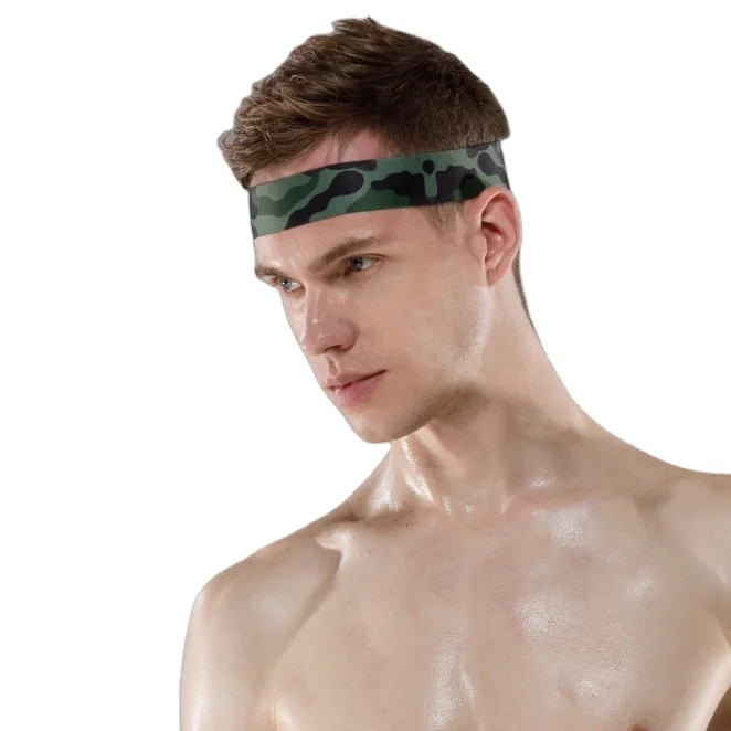 Упругие влаги влагу тонкие спортивные банданы для мужчин Sweatbands Бег Йога тренажерный зал фитнес