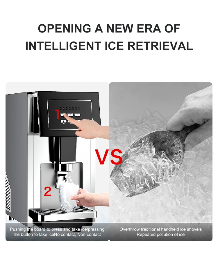 Wholesale Beverages Coffee Commercial Household Ice Maker Portable Desktop Ice Cube Making Machine