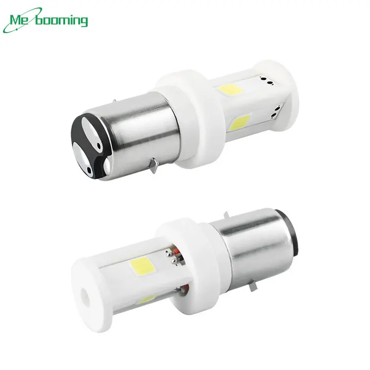 Motorcycle 3 Sides Ceramic BA20D LED H6 P15D HS1 H4 Led  Headlight Bulbs COB Chips Motorbike Hi/Lo Far light Motor  Headlamp