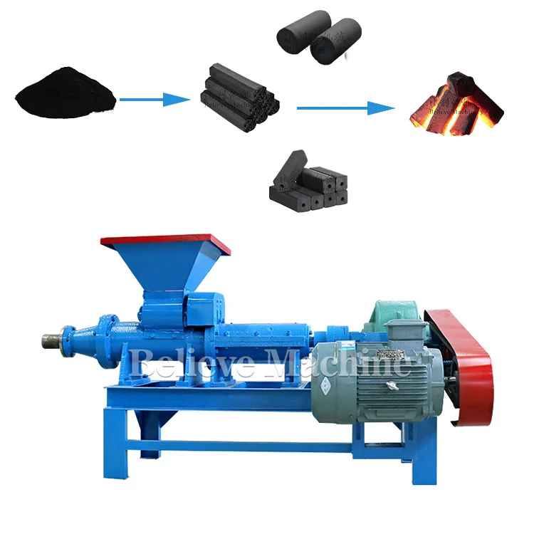 Charcoal Briquettes Making Machine Sawdust Charcoal Briquetting Machines Coal Stick Press Briquette Machine