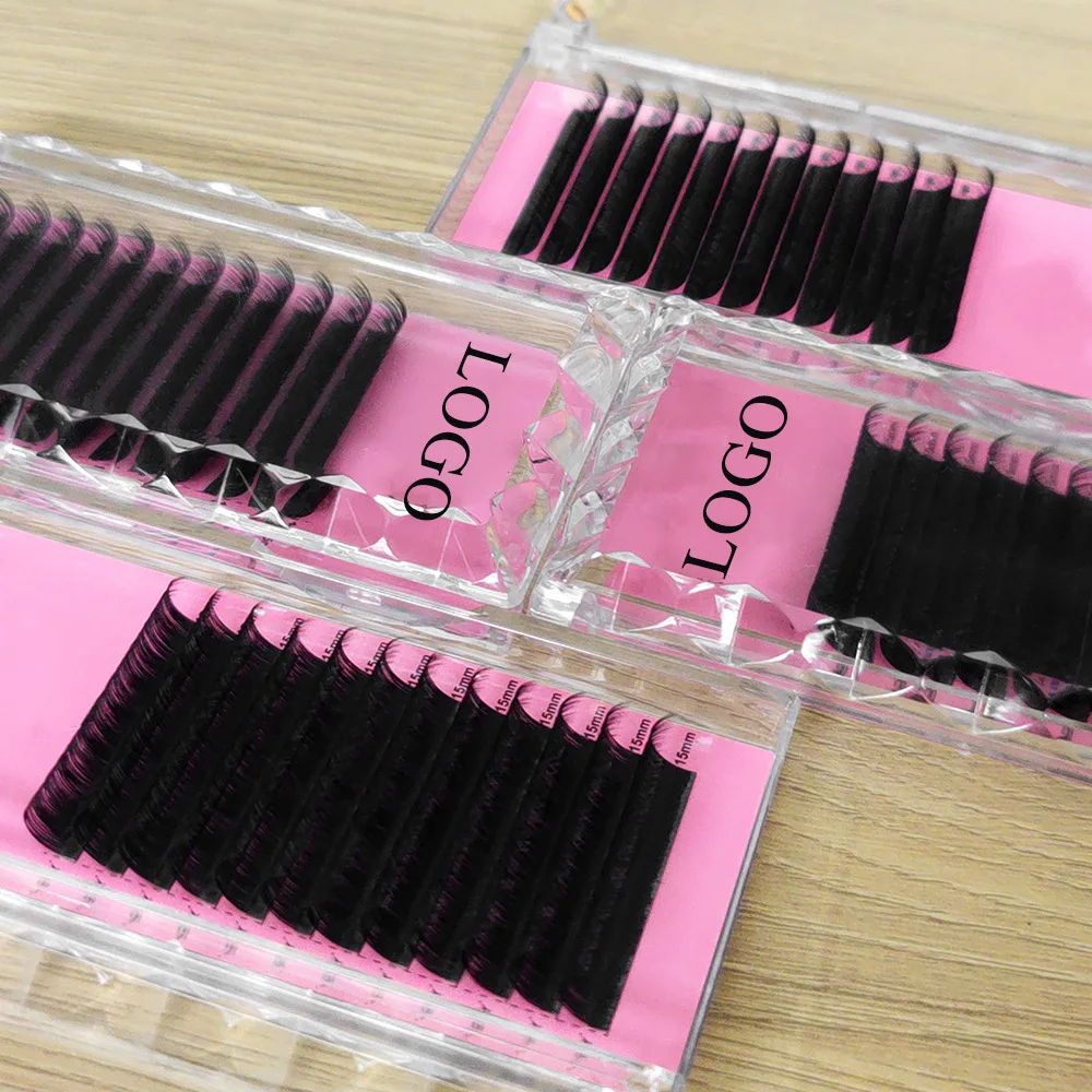 Individual volume eyelash extension 5-25mm length, soft private label mink lashes, cashmere volume lash extension supplies