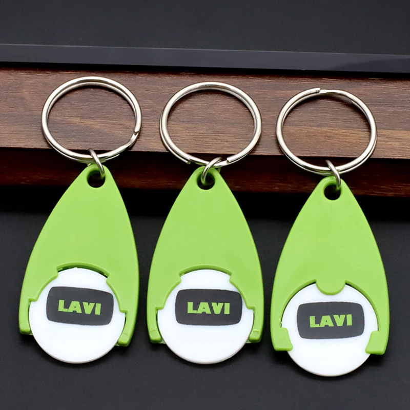 Trolley Plastic Coin UK Supermarket Shopping Acrylic Plastic Trolley Coin