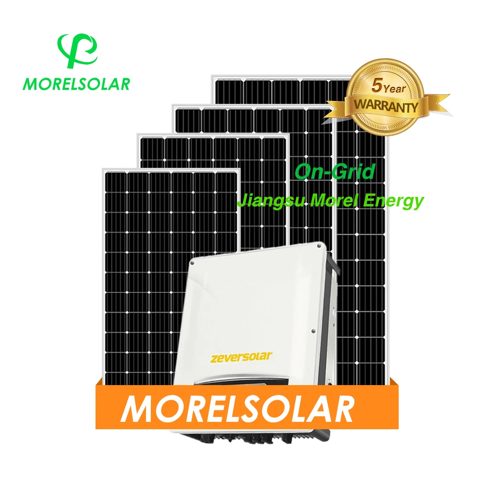 complete 5kw hybrid home energy system 540W solar panel wall mounting systems 5kW inverter for home roof