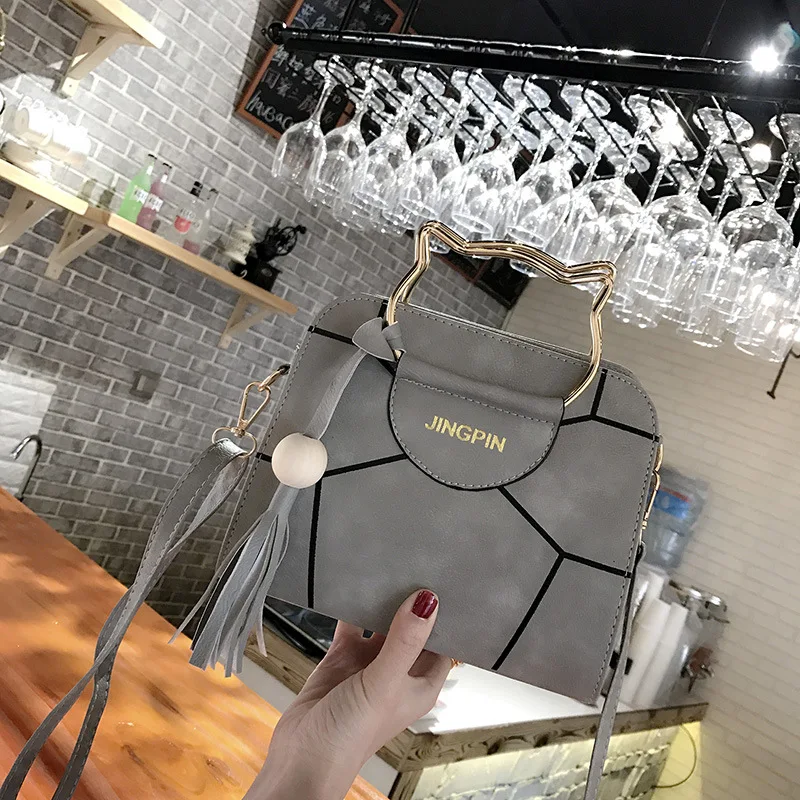 RU Wholesale Fashion Trend Casual Versatile Portable High Quality Shoulder Pu Printed Zipper Tote Bag