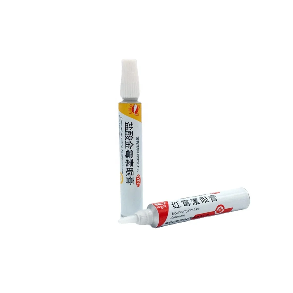 3g plastic needle nose Eye ointment corrugated medical tube