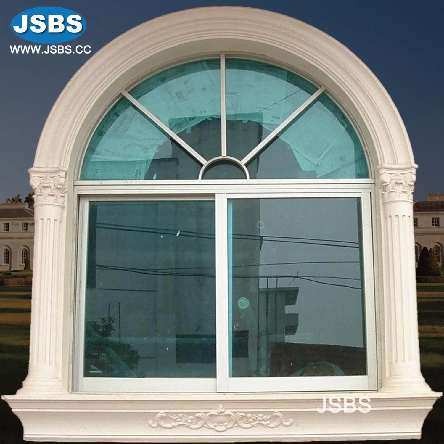 Luxury Decorative Hand Carved Marble Arch Shaped Windows
